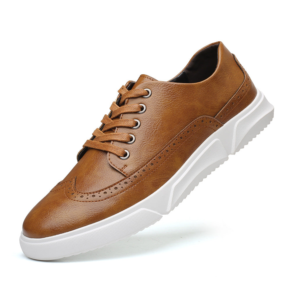 Men's Casual Leather Lace-Up Shoes