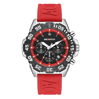 Mens Digital Analog Sport Watch with Silicone Band