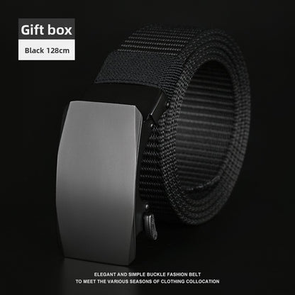Mens Automatic Buckle Canvas Belt