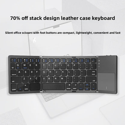 Foldable Ultra-Thin Wireless Bluetooth Keyboard with Touchpad