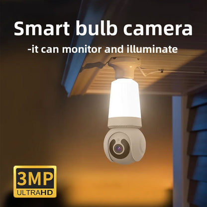 V380 WiFi bulb surveillance camera with night vision