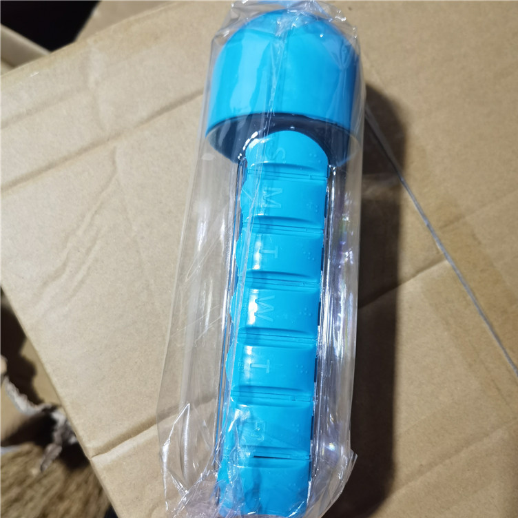 Two-in-One Pill Organizer Water Bottle