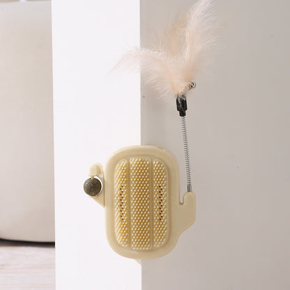 Cat Massage Grooming Brush with Catnip