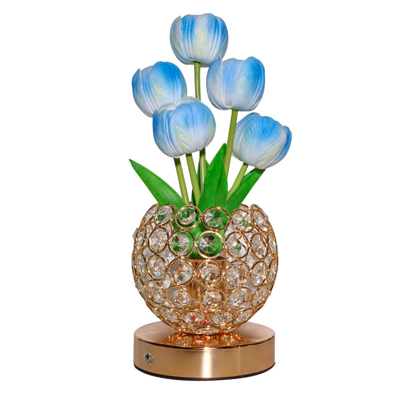 Tulip Crystal Table Night Light