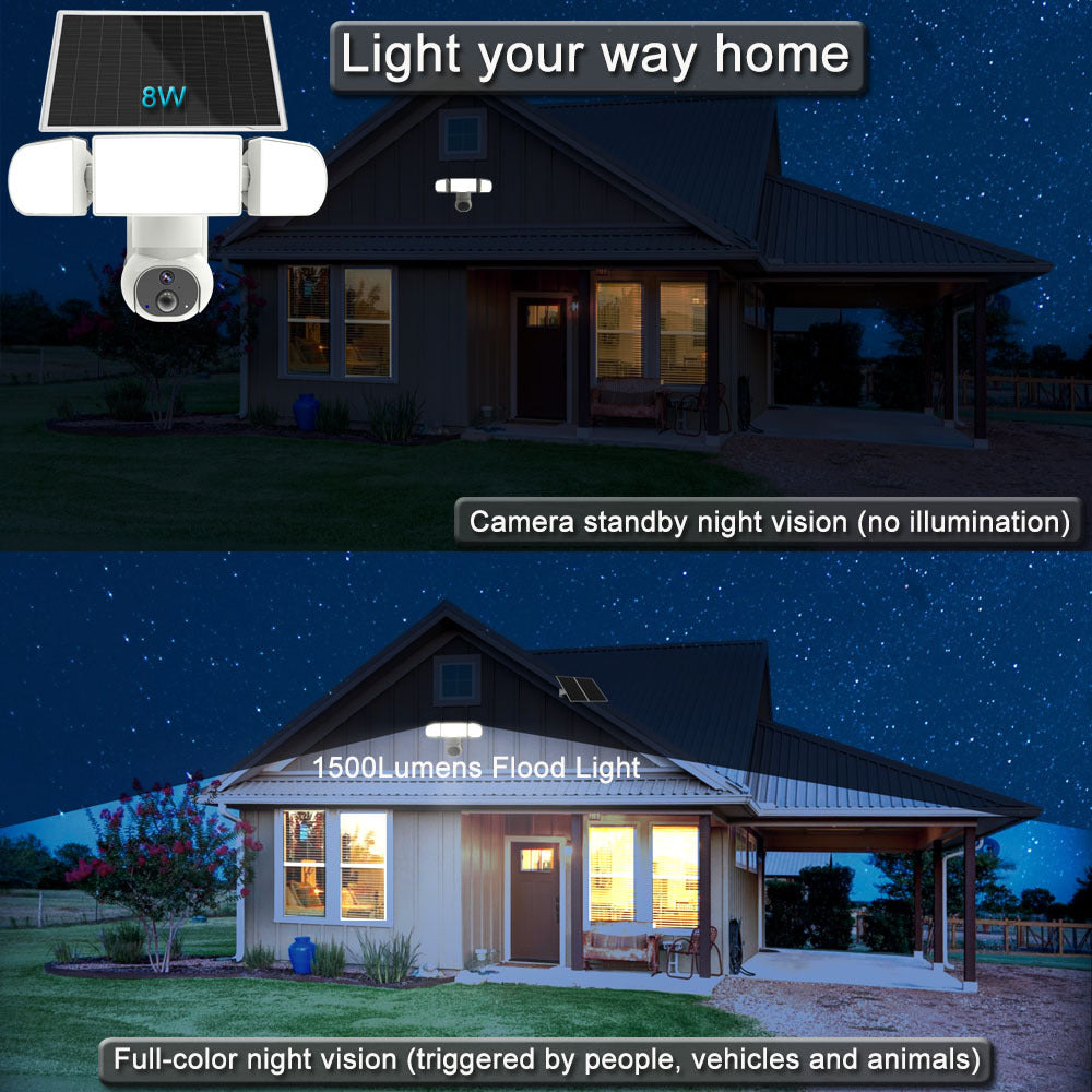 Wireless Solar Floodlight Security Camera