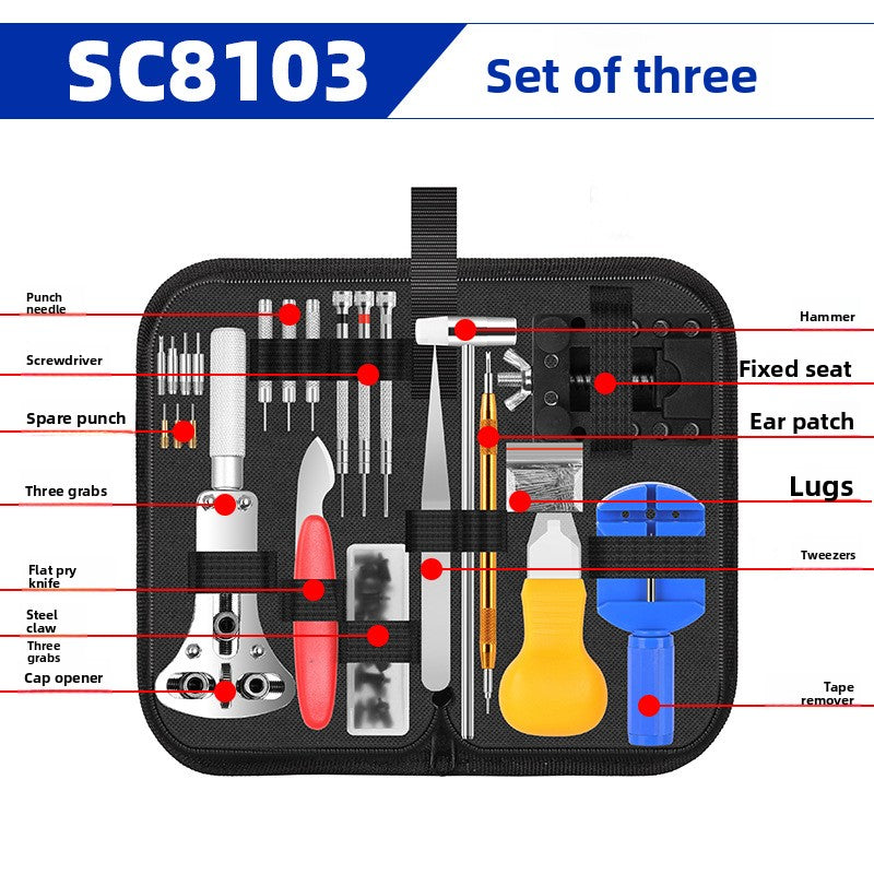 Professional Watch Repair Tool Set with Waterproof Paste
