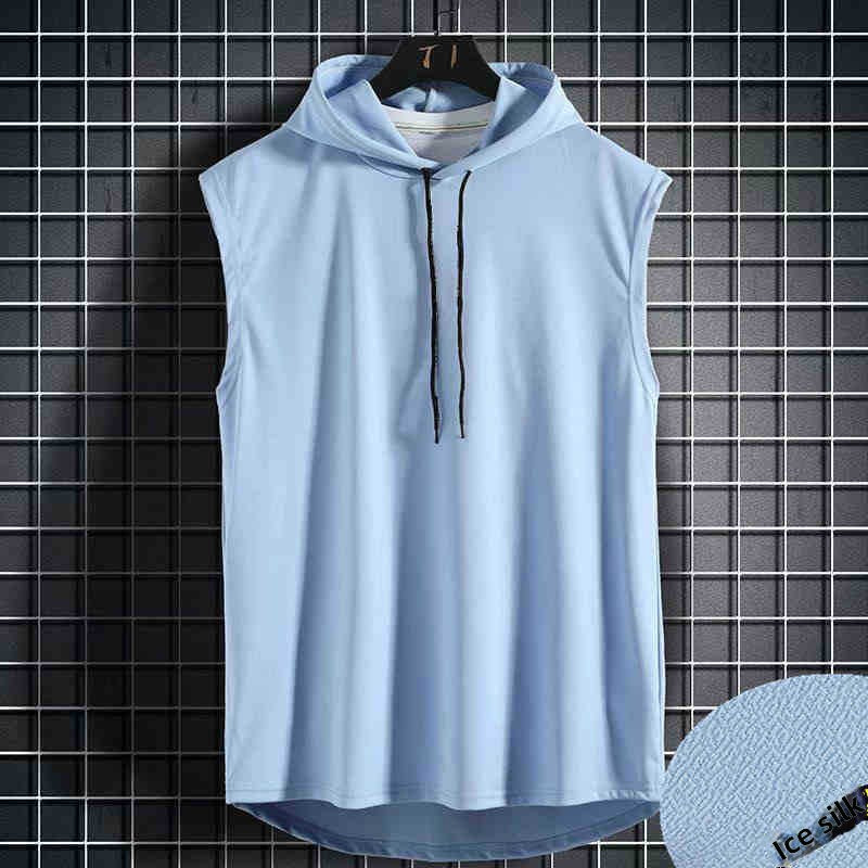 Mens Sleeveless Hooded Sweatshirt