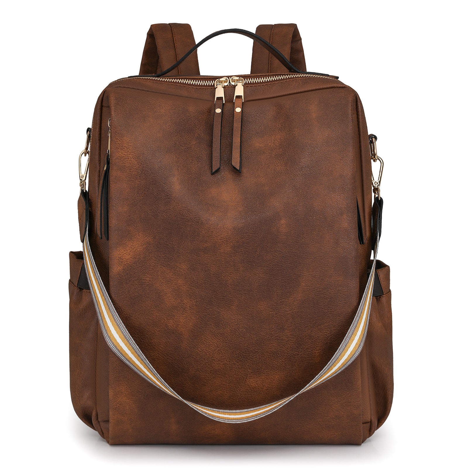 Multi-functional PU Leather Women Backpack