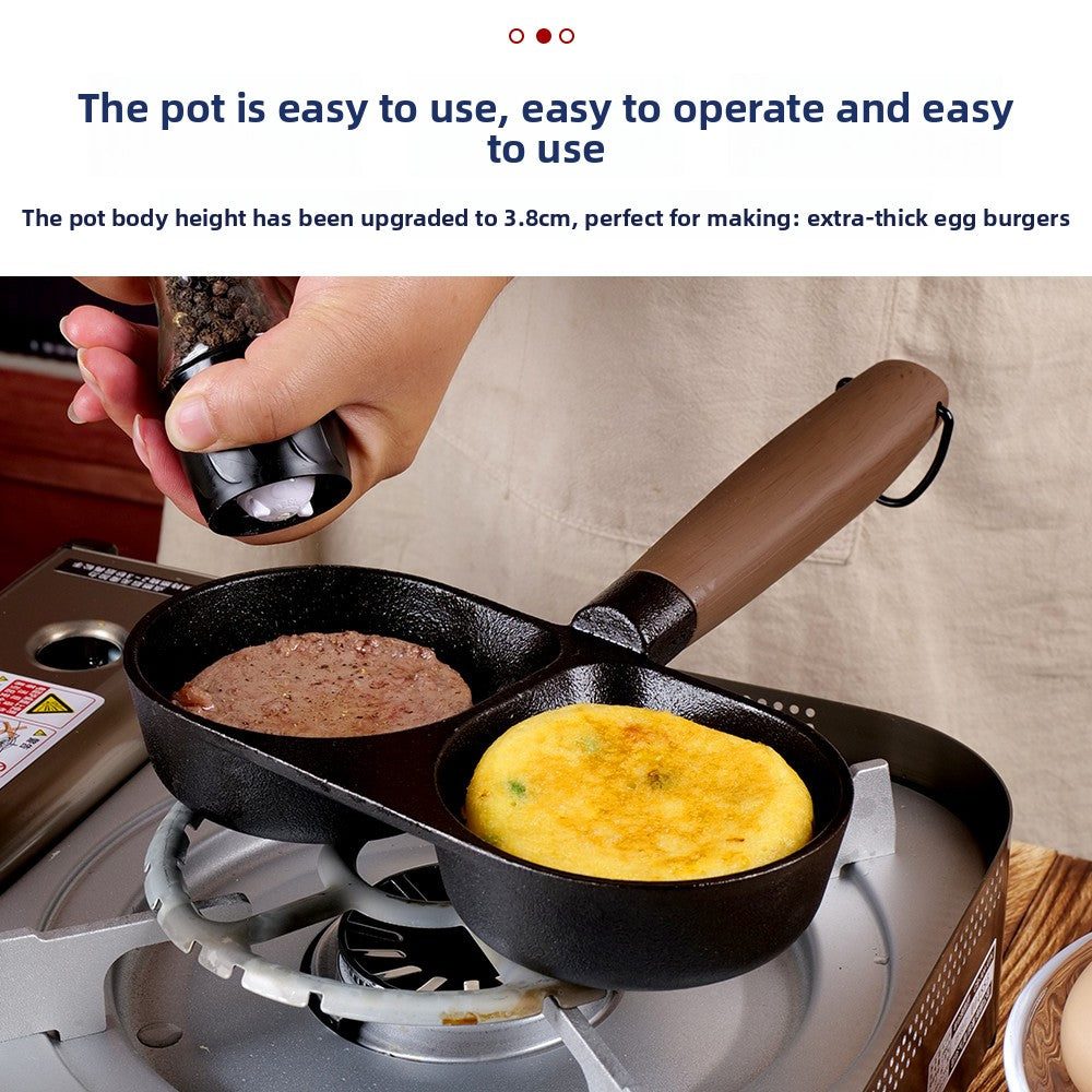 Two-hole frying pan