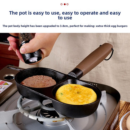 Two-hole frying pan
