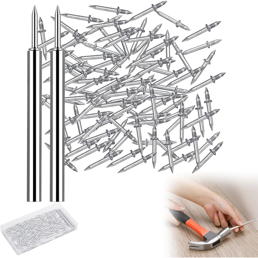 Double Headed Baseboard Seamless Nails with Installation Tool