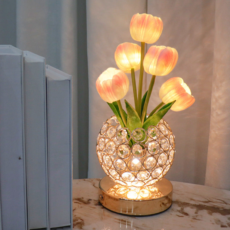 Tulip Crystal Table Night Light