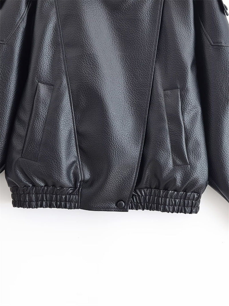 Retro Motorcycle PU Leather Jacket