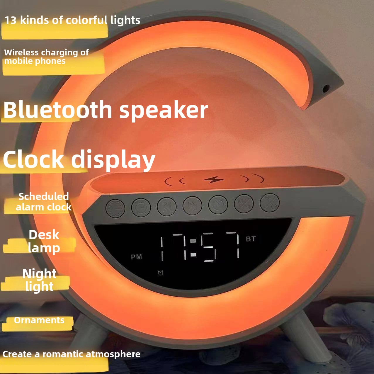 Multifunctional Wireless Charging Bluetooth Speaker Lamp