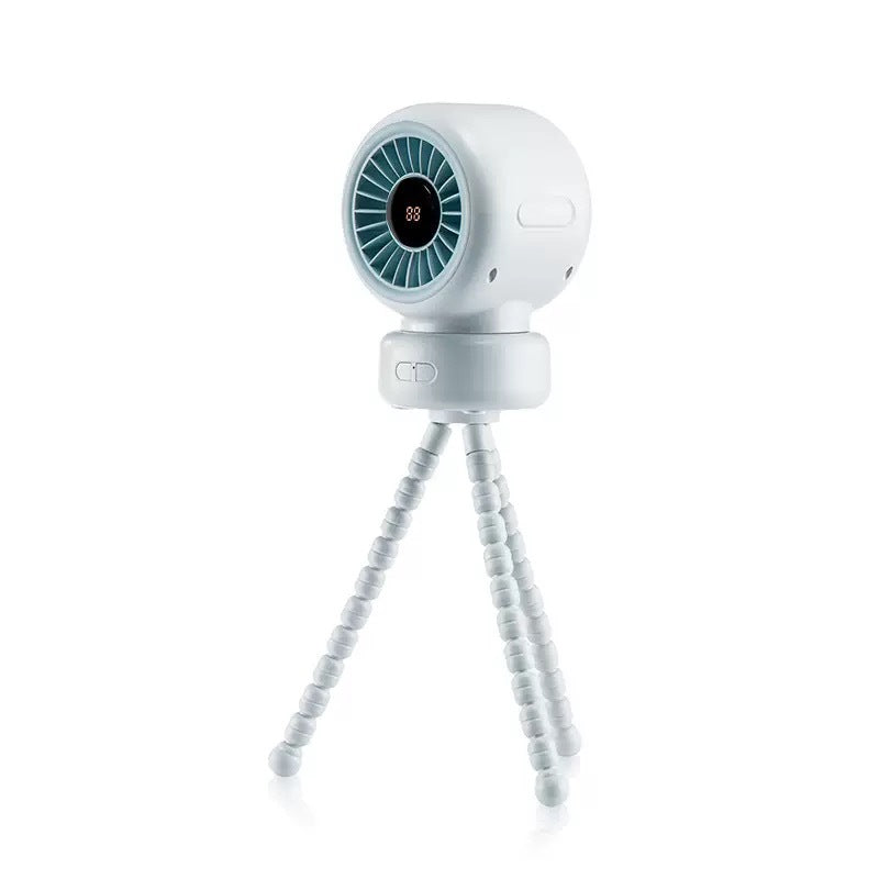 Digital Display Octopus USB Desk Fan with Oscillation