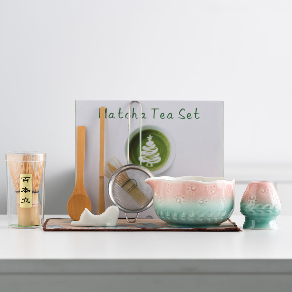 Sun and Wheat Ear Matcha Bowl