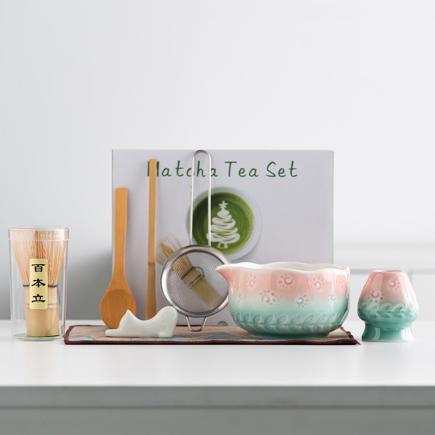 Sun and Wheat Ear Matcha Bowl