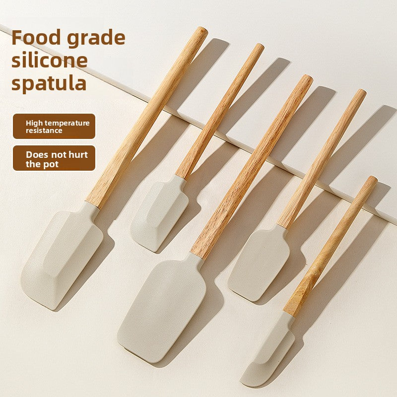 Silicone Baking Scraper with Wood Handle