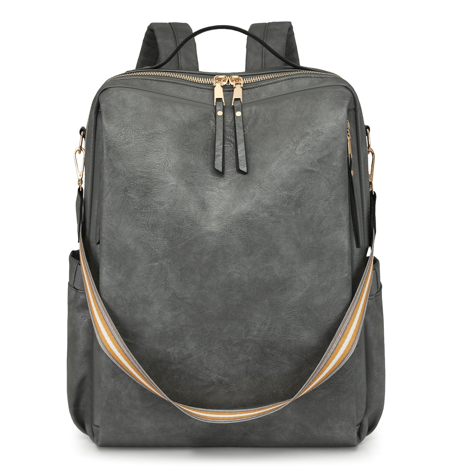 Multi-functional PU Leather Women Backpack