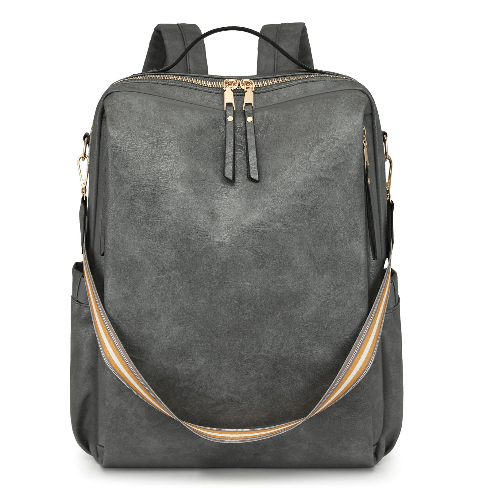 Multi-functional PU Leather Women Backpack