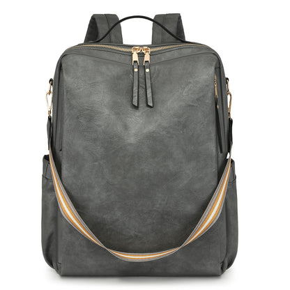 Multi-functional PU Leather Women Backpack
