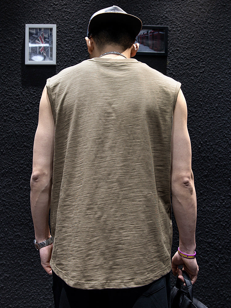 Bamboo Cotton Sleeveless Vest Men Summer Loose Fit