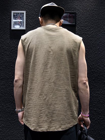 Bamboo Cotton Sleeveless Vest Men Summer Loose Fit