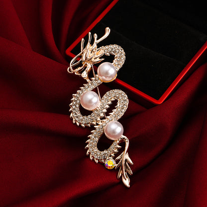 Chinese Zodiac Dragon Brooch Zinc Alloy Pin
