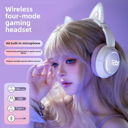 Cat Ear Gaming Headset with RGB Lighting