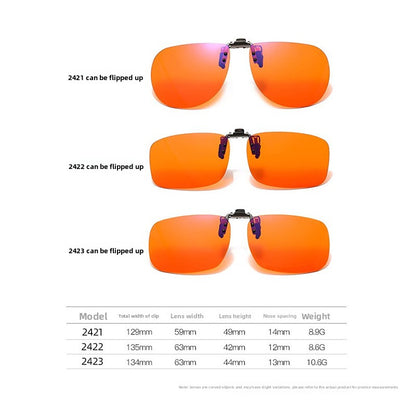 Anti Blue Light Clip On Lenses Flip Up Glasses