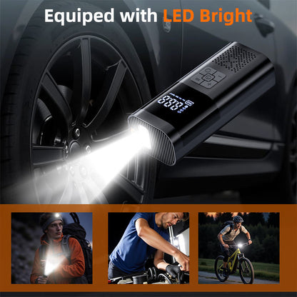 Digital Display Portable Air Pump with USB Charging