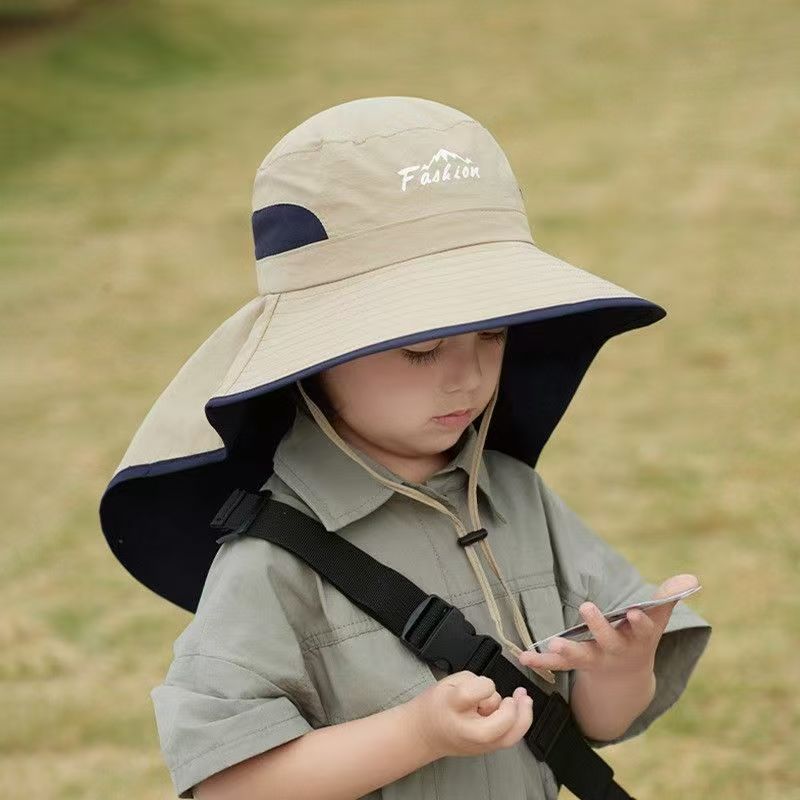 Children Sun Protection Hat with Neck Cover