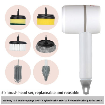 Multifunctional Electric Cleaning Brush with Interchangeable Heads