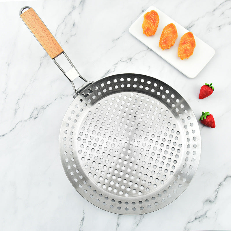 Foldable Circular BBQ Grill Tray