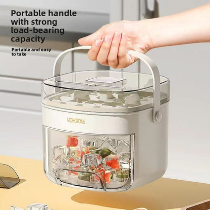 Press Type Ice Tray Mold with Ice Shovel