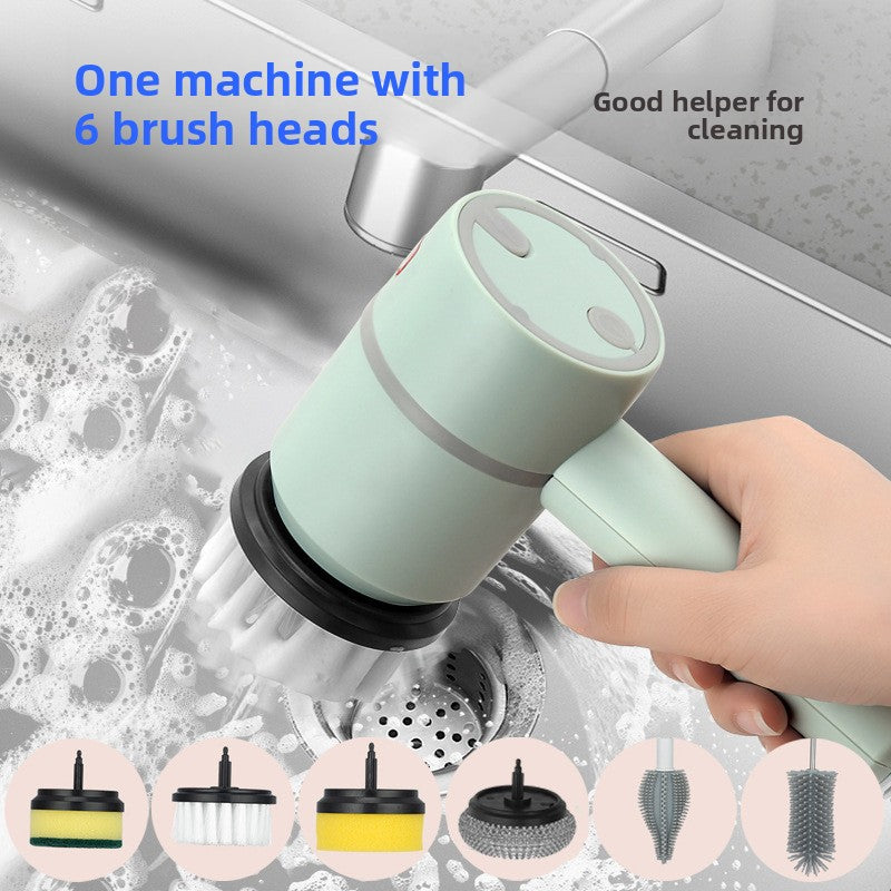 Multifunctional Electric Cleaning Brush with Interchangeable Heads